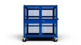 Heavy Duty Wire Mesh Cage with 4 Shelves (1500lb Capacity)