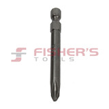 Phillips #2 Hex Shank Power Drive Bit - 1/4" x 2-3/4"