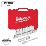 Ratchet & Socket Set - SAE 3/8" Drive 28 Piece