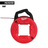 Polyester Fish Tape with Flexible Metal Leader (100 Feet)