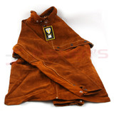 Dark Brown Side Split Cowhide Welding Bib Extra Large 20"