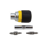 Ratcheting Stubby Screwdriver 6-in-1