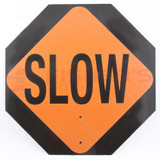 Stop / Slow Sign (24") with Wooden Handle