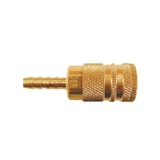 Brass 1/4" Hose Barb Body Coupler (3/8")