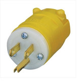 Industrial Grade Straight Blade Nylon Male Plug (15 Amp, 125 Volts) Industrial Grade Straight Blade Nylon Male Plug (15 Amp, 125 Volts)