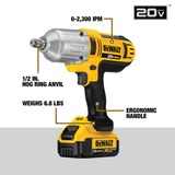 20V Max Impact Wrench, High Torque, Hog Ring Anvil, 1/2-Inch 20V Max Impact Wrench, High Torque, Hog Ring Anvil, 1/2-Inch