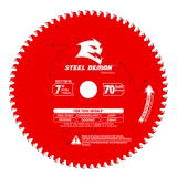 Carbide Metal Cutting Circular Saw Blade 7 1/4"" 70 Tooth
