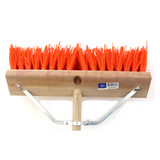 Heavy-Gauge OSHA Orange Plastic Street Broom (18") w/ Handle (60") Heavy-Gauge OSHA Orange Plastic Street Broom (18") w/ Handle (60")