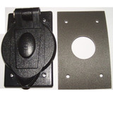 Single Twist Lock Receptacle Cover with Vertical Mount 1.56" Diameter Hole (20-Amp) Single Twist Lock Receptacle Cover with Vertical Mount 1.56" Diameter Hole (20-Amp)