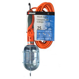Orange Trouble Light 75w - W/outlet & Metal Guard 16/3 25"
