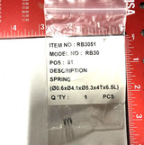 SPRING .6X4.1X5.3X4TX8.5L SPARE PARTS RB30 UNIT 1    - RB3051