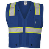 2X/3X BLUE SAFETY VEST     - B102-2X/3X