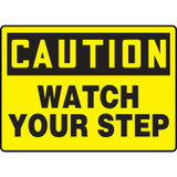10' X 14" CAUTION WATCH YOUR STEP - PLASTIC SIGN    - ESTF661CP