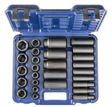 Sets 407 & 415 in Blow Mold Case - 1/2" Drive SAE Standard & Deep - 40715-MC