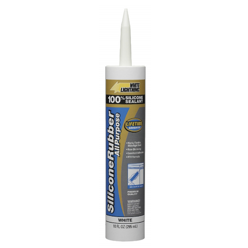 White Lightning Industrial Silicone Sealant 10oz (white) White Lightning Industrial Silicone Sealant 10oz (white)