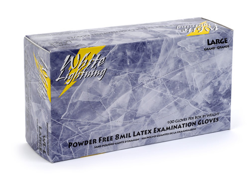 White Lightning Powder Free Latex Gloves (X-Large) White Lightning Powder Free Latex Gloves (X-Large)