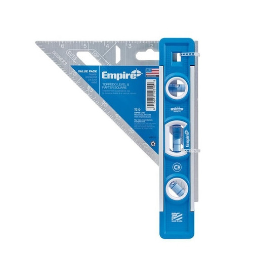 Magnetic Torpedo Level (9") and Rafter Square (7") Combo Pack Magnetic Torpedo Level (9") and Rafter Square (7") Combo Pack