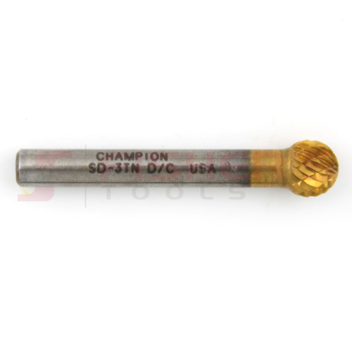 Carbide Bur Ball Shape End (Titanium-Coated) 3/8" x 5/16" Carbide Bur Ball Shape End (Titanium-Coated) 3/8" x 5/16"