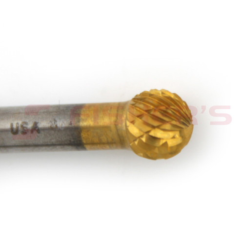 Carbide Bur Ball Shape End (Titanium-Coated) 3/8" x 5/16" Carbide Bur Ball Shape End (Titanium-Coated) 3/8" x 5/16"
