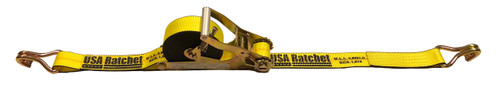 Self Contained Ratchet Strap Assembly with Wire Hooks 10,000lb Capacity (2" x 27 feet