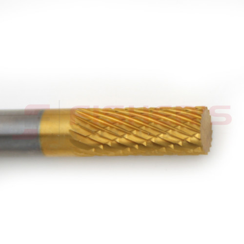 Carbide Bur Cylinder Shape (Titanium-Coated) 1/4" x 5/8" Carbide Bur Cylinder Shape (Titanium-Coated) 1/4" x 5/8"