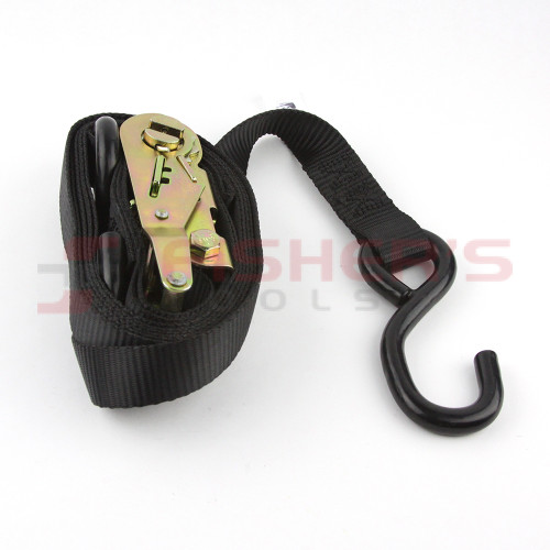 Ratchet Strap Assembly with S-Hook 1" x 10'