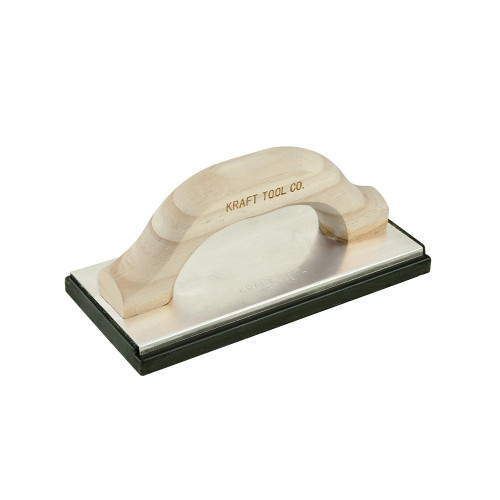 Molded Black Rubber Float with Wood Handle (8" x 4") Molded Black Rubber Float with Wood Handle (8" x 4")