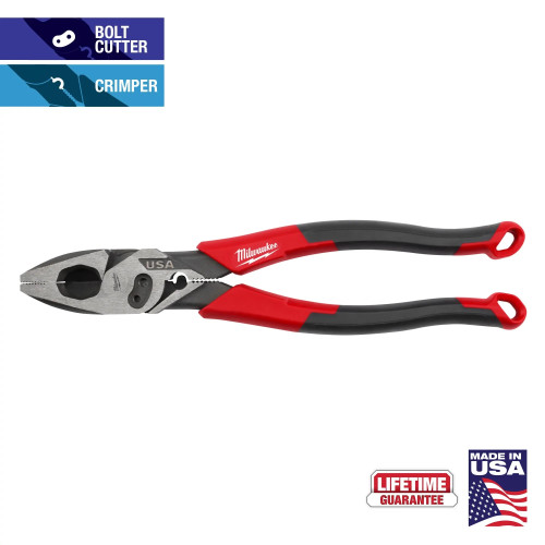 9" Lineman's Pliers with Crimper & Bolt Cutter (USA) 9" Lineman's Pliers with Crimper & Bolt Cutter (USA)