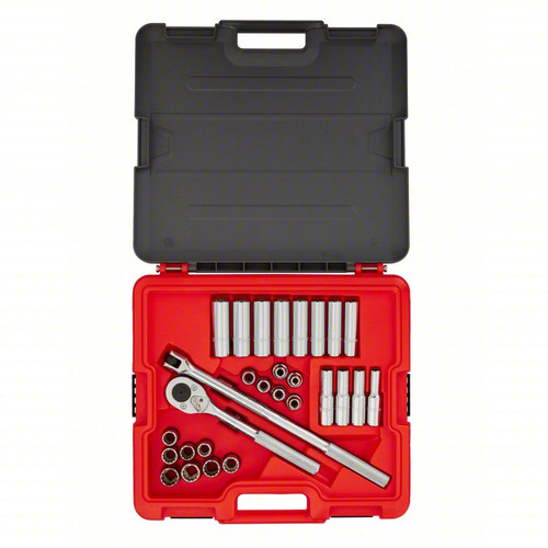 Metric Socket 30 Piece Set in 1/2" Drive (12-Point)