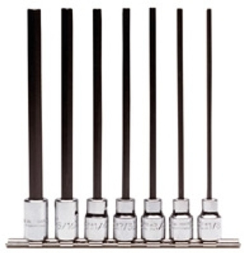 7-Piece Extra Long Hex Bit Set 3/8" Drive 7-Piece Extra Long Hex Bit Set 3/8" Drive