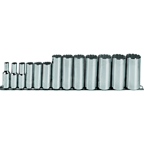 Deep Socket 6 Point Set 12 Piece with 3/8" Drive Deep Socket 6 Point Set 12 Piece with 3/8" Drive