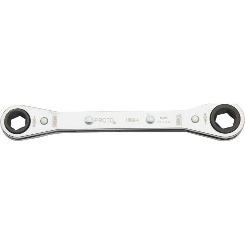 Ratcheting Box Wrench, Double Box End 3/8 x 7/16