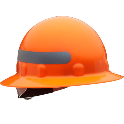 Orange Thermoplastic Full Brim Hard Hat - 8-Point Suspension - Ratchet Adjustment Orange Thermoplastic Full Brim Hard Hat - 8-Point Suspension - Ratchet Adjustment