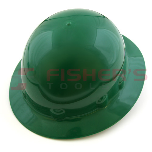 Full Brim Hard Hat with Ratchet Suspension (Green) Full Brim Hard Hat with Ratchet Suspension (Green)