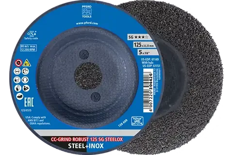 Grinding disc, CC-GRIND-ROBUST, 4-1/2 x 5/8-11" (60G)