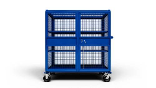 Heavy Duty Wire Mesh Cage with 4 Shelves (1500lb Capacity)