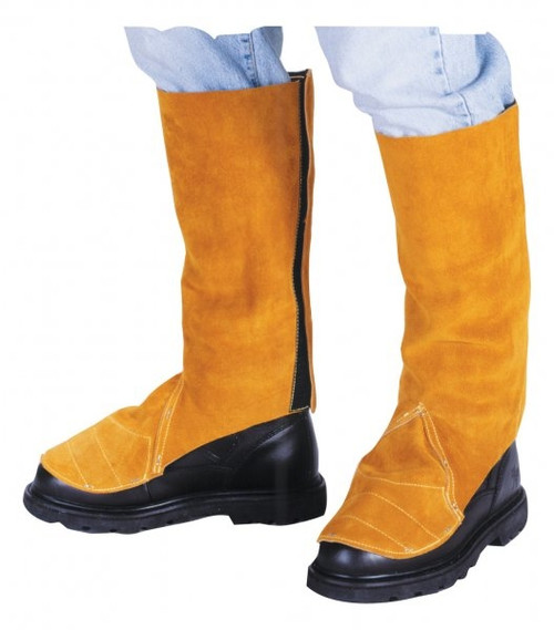 Bourbon Brown Side Split Cowhide Spats/Leggings