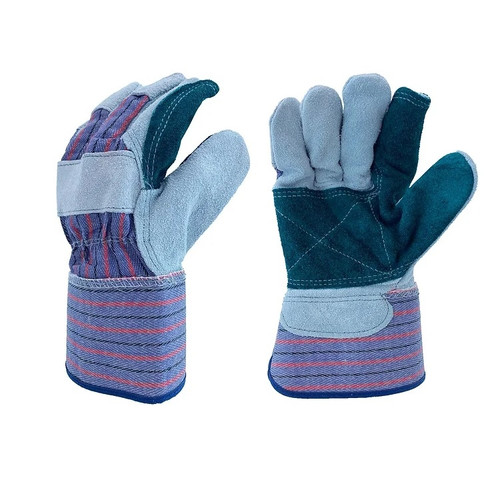 Green Double Leather Palm Gloves (Large) Green Double Leather Palm Gloves (Large)