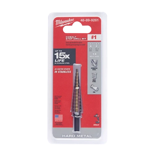 Cobalt Step Drill Bit #4 (3/16-7/8")