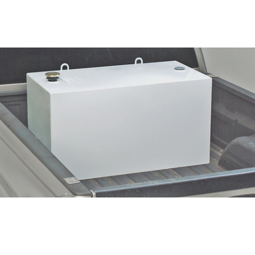 White Rectangular Steel Liquid Transfer Tank for Trucks (96 Gallons)