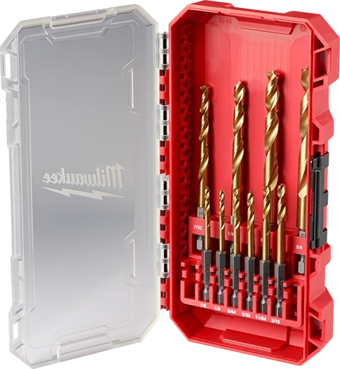 Shockwave™ RED HELIX™ Titanium Drill Bit Set (10 Pieces)