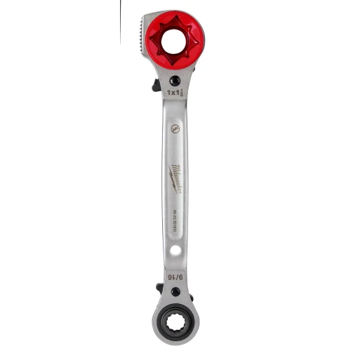 Lineman's 5in1 Ratcheting Wrench w/ Milled Strike Face