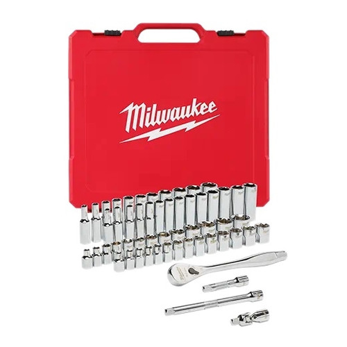 3/8" Drive 56pc Ratchet & Socket Set - SAE & Metric