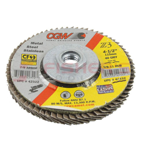 Z3 Zirconia Type 29 Grinding Disc - 4-1/2" (40 Grit)