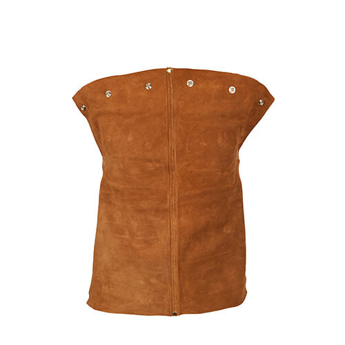 Dark Brown Side Split Cowhide Welding Bib 20"