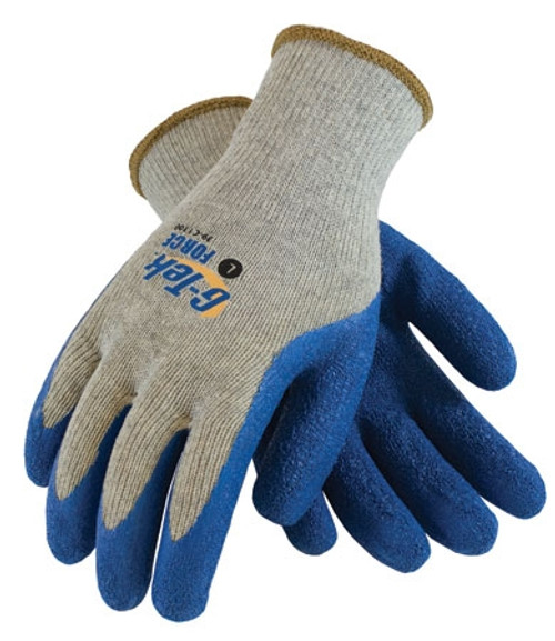 G-Tek Force T/C Liner with Blue Latex Crinkle Finish Coated Gloves Medium G-Tek Force T/C Liner with Blue Latex Crinkle Finish Coated Gloves Medium