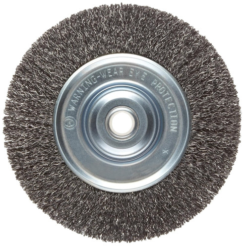 Vortec Pro Medium Face, Crimped Wire Wheel Brush (5/8"-1/2" Arbor, 6" Diameter) Vortec Pro Medium Face, Crimped Wire Wheel Brush (5/8"-1/2" Arbor, 6" Diameter)