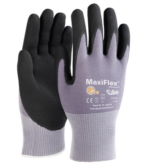 MaxiFlex Ultimate 15GA Black Micro-Foam Gloves with Coated Palm and Fingers X-Large MaxiFlex Ultimate 15GA Black Micro-Foam Gloves with Coated Palm and Fingers X-Large