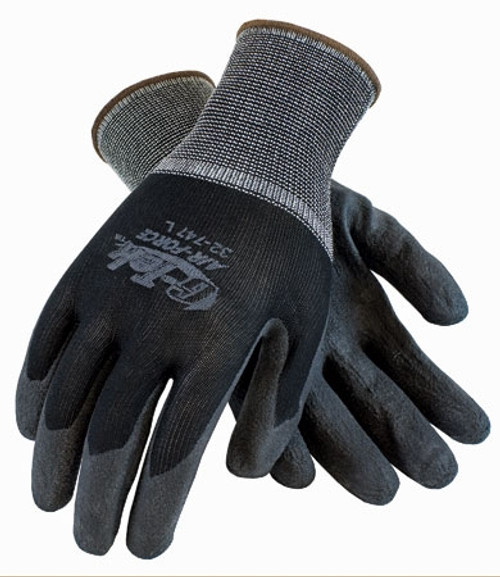 G-Tek Air Force Black Air-Infused PVC Coated Nylon Gloves Medium G-Tek Air Force Black Air-Infused PVC Coated Nylon Gloves Medium