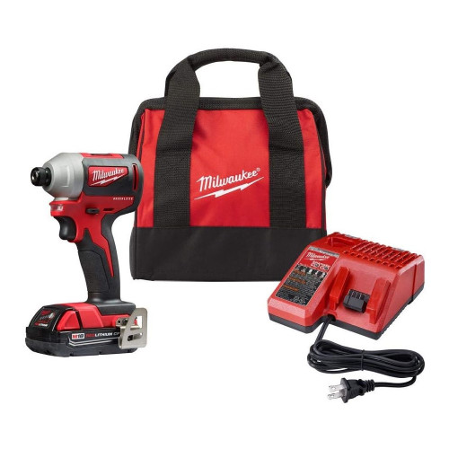 M18 Compact Cordless Hex Impact Driver Kit 1/4" (2 Ah)